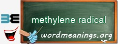WordMeaning blackboard for methylene radical